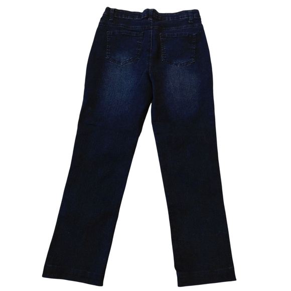 Northern Reflections Black Floral Straight Leg Jeans - Picture 2 of 6